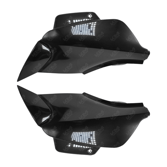 TAPADERAS LATERALES FT150 NEGRO - KMMOTOSHN