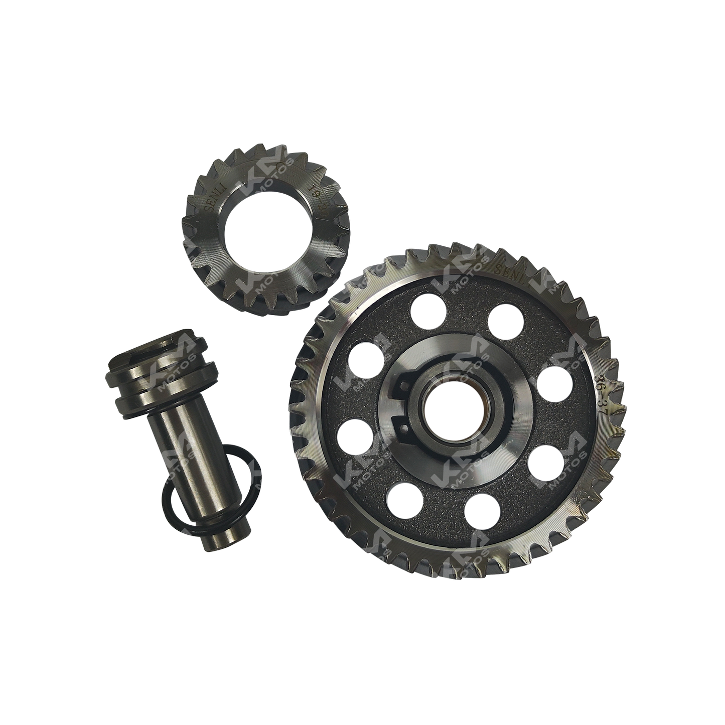 ARBOL DE LEVAS CG125 (KIT DE TIEMPO, ENGRANAJES Y PASADOR) - KMMOTOSHN