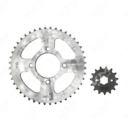 1/2 KIT DE TRACCION HJ125 44T/15T -428H OEM CHOHO - KMMOTOSHN