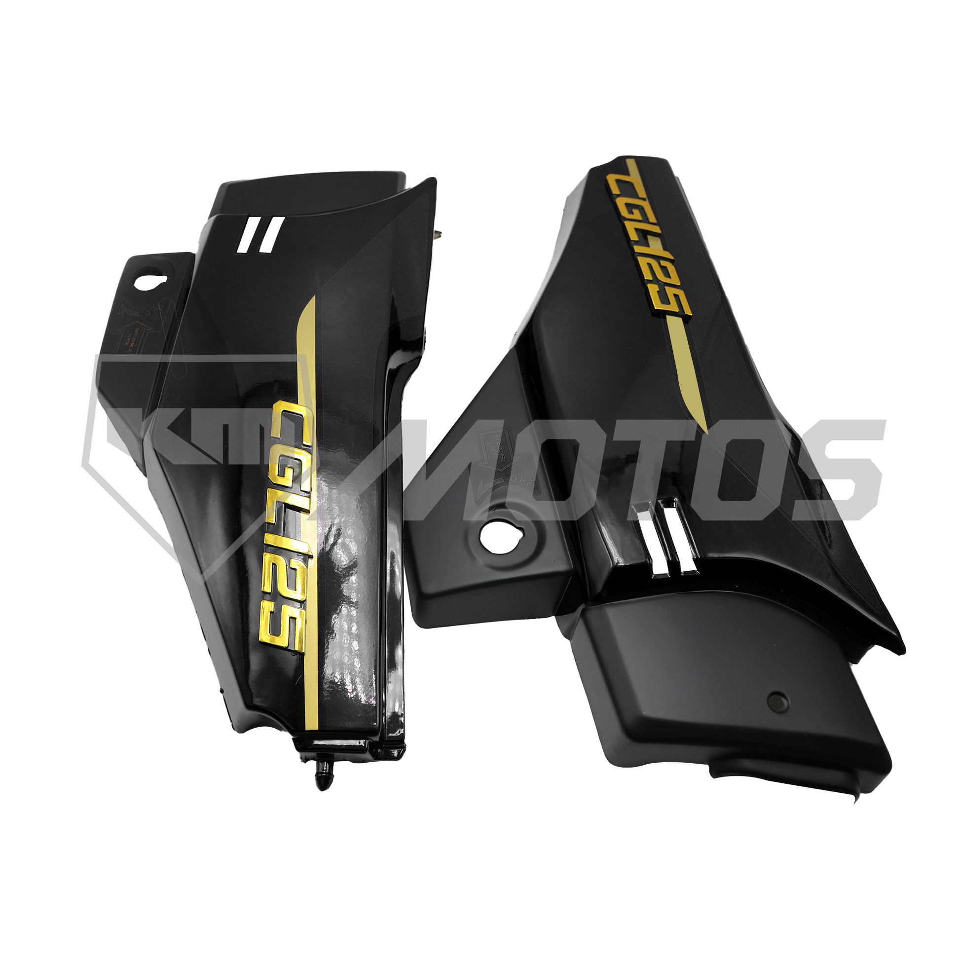 TAPADERAS LATERALES CGL125/HJ125-2D NEGRO