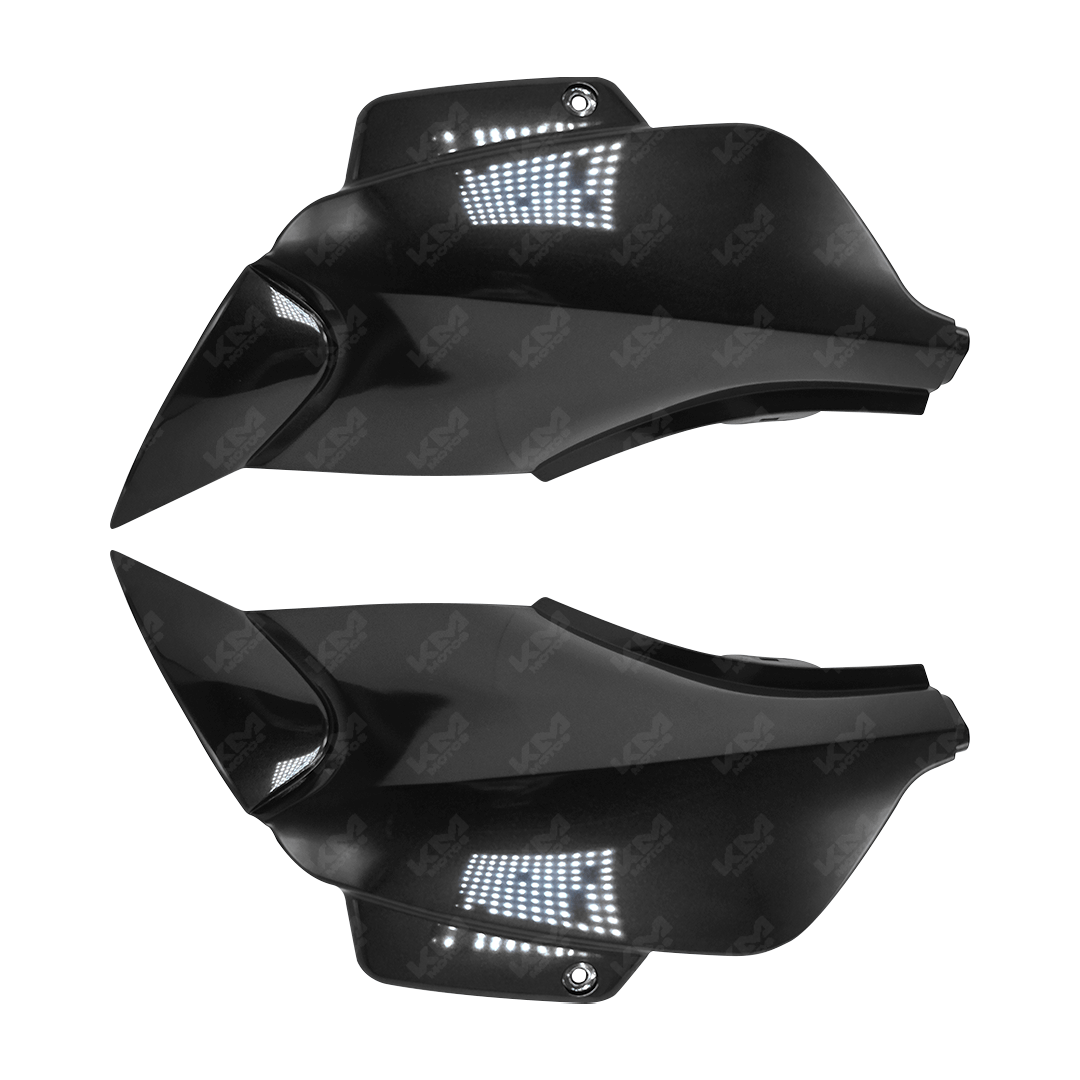 TAPADERAS LATERALES FT150 NEGRO - KMMOTOSHN