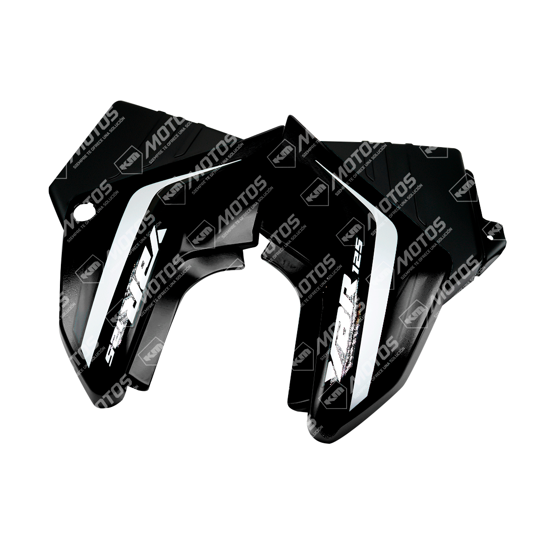 TAPADERAS LATERALES YBR125 -E/-ED/-G NEGRO - KMMOTOSHN