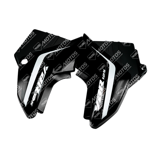 TAPADERAS LATERALES YBR125 -E/-ED/-G NEGRO - KMMOTOSHN