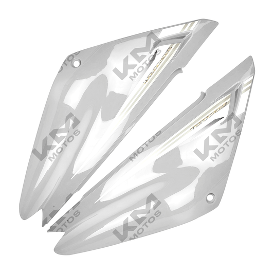 TAPADERA LATERALES XTZ125 BLANCO - KMMOTOSHN
