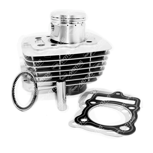 KIT DE CILINDRO CG150/FT150/DM150/STD + PISTON BAJO GRIS  (CAJA METAL) KMS - KMMOTOSHN