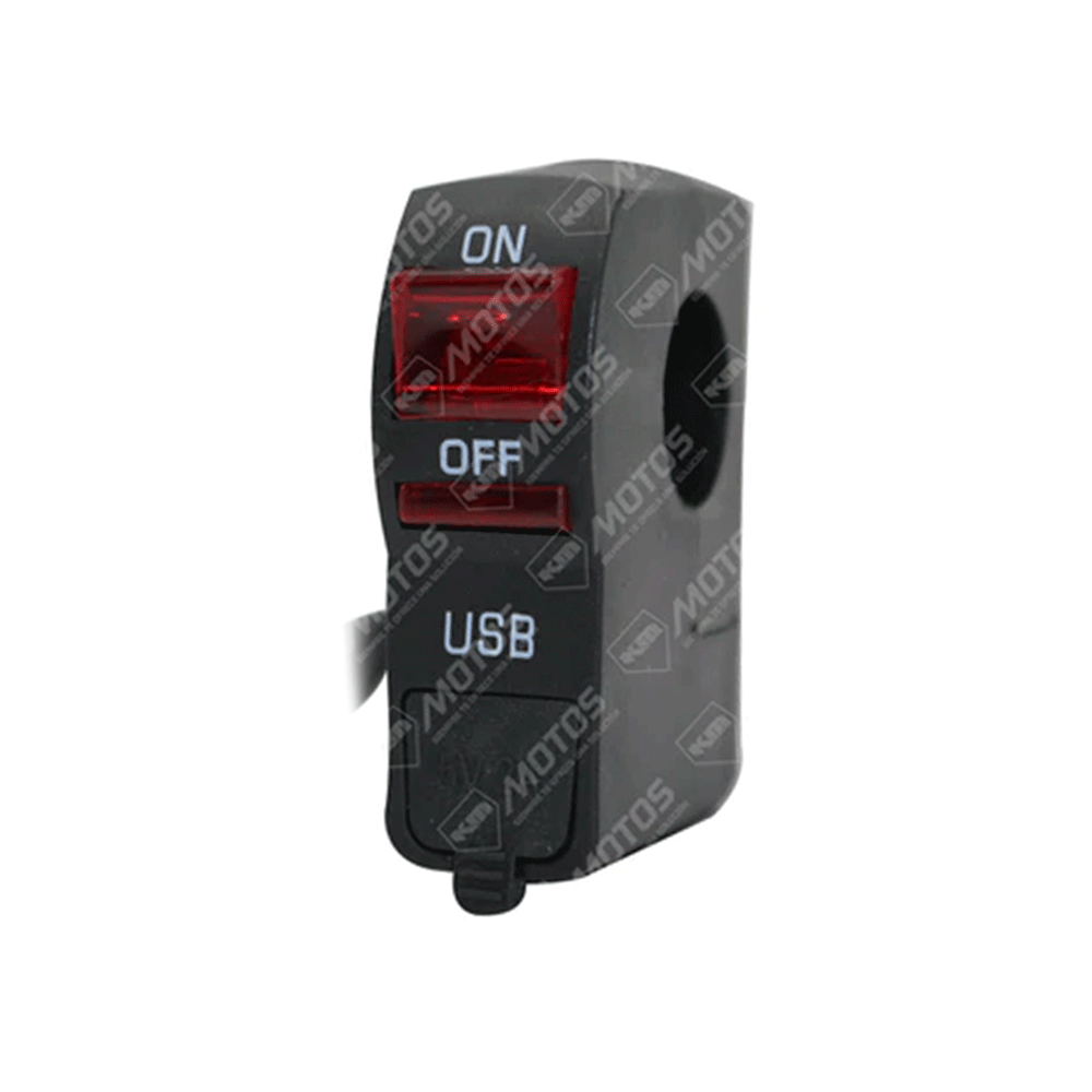 INTERRUPTOR DE ABRAZADERA + LUZ LED KMS - KMMOTOSHN