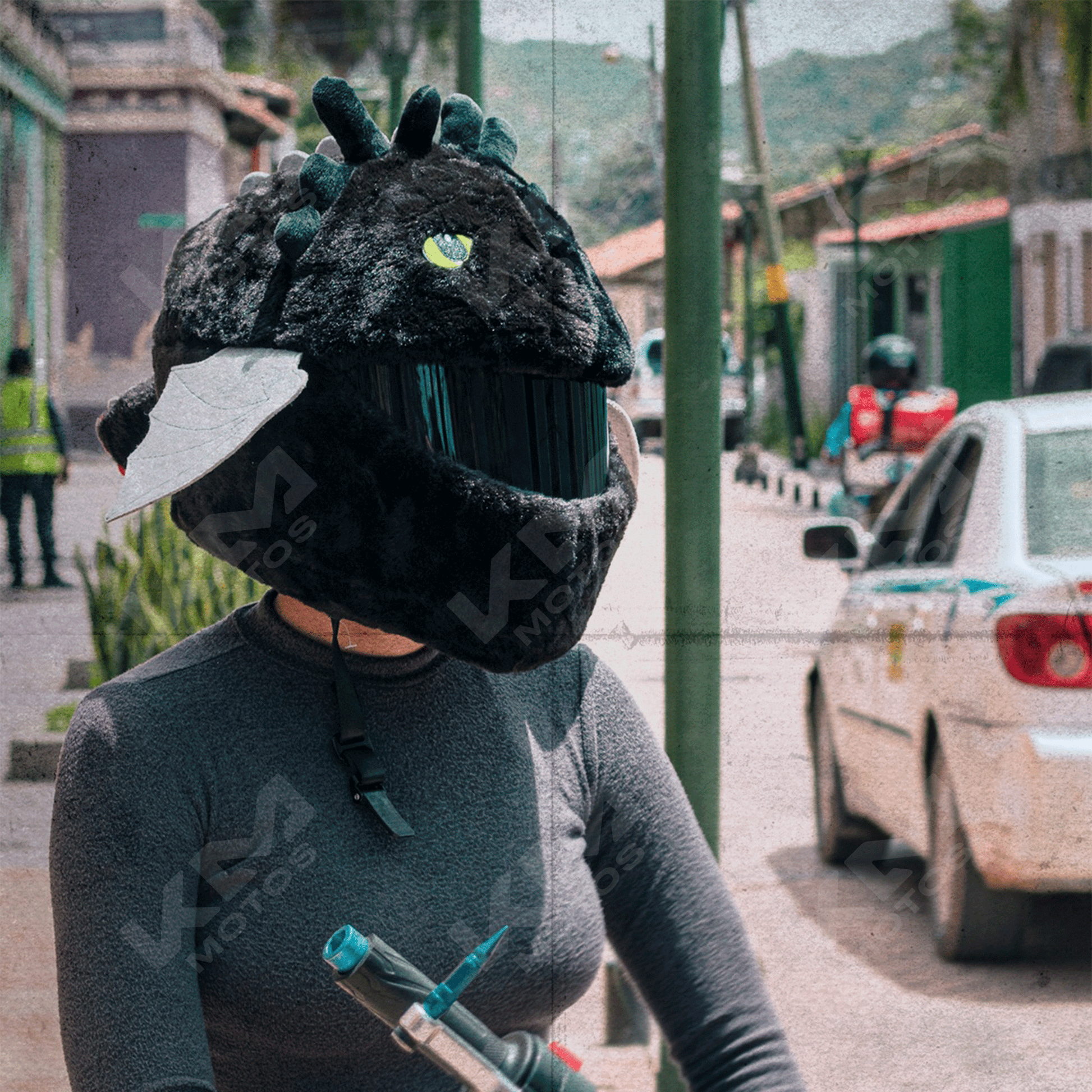 FUNDA PARA CASCO UNIVERSAL CHIMUELO DRAGON KMS KMMOTOSHN