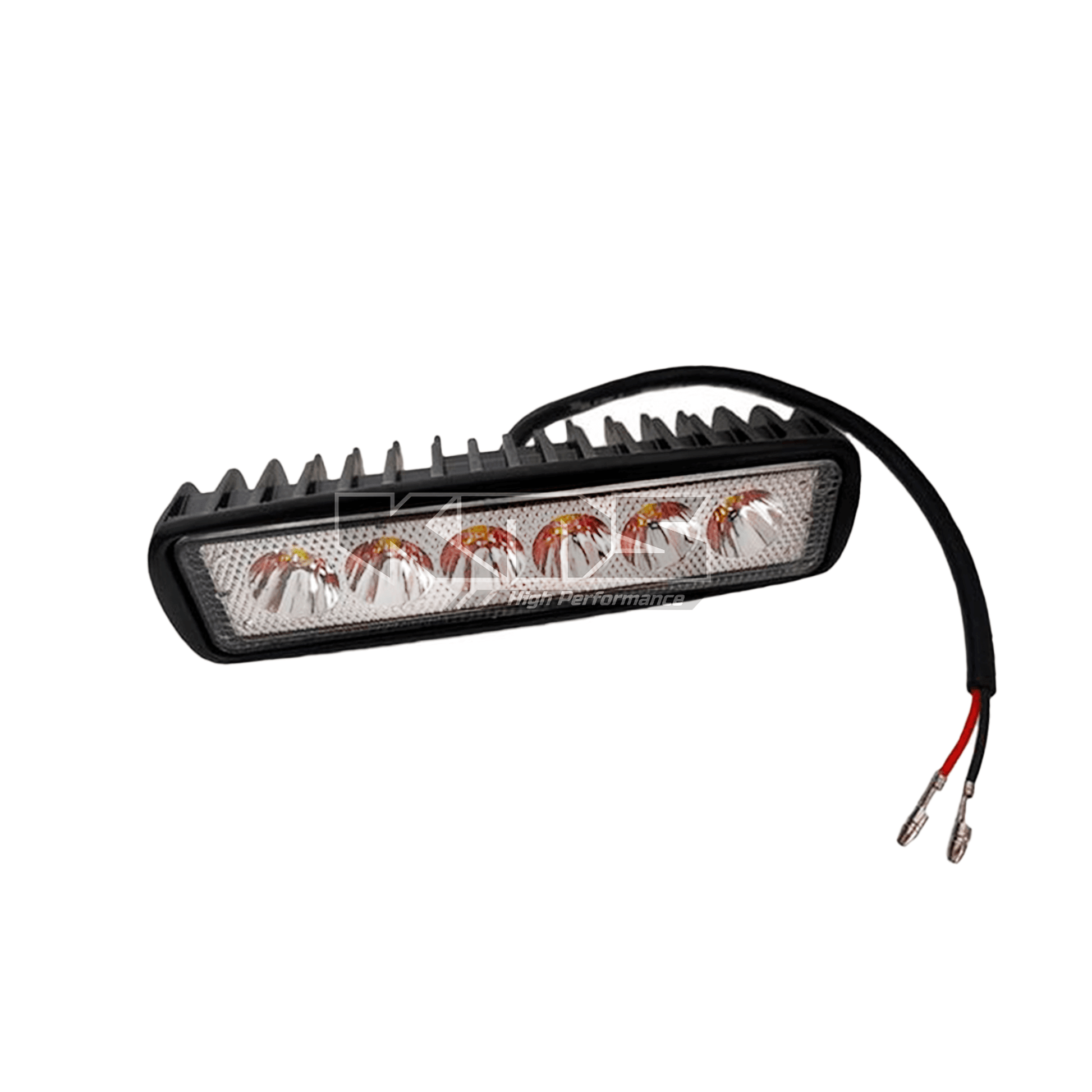 Barra LED Cuadrada 6P Barra Larga Negro KMS – KMMOTOSHN