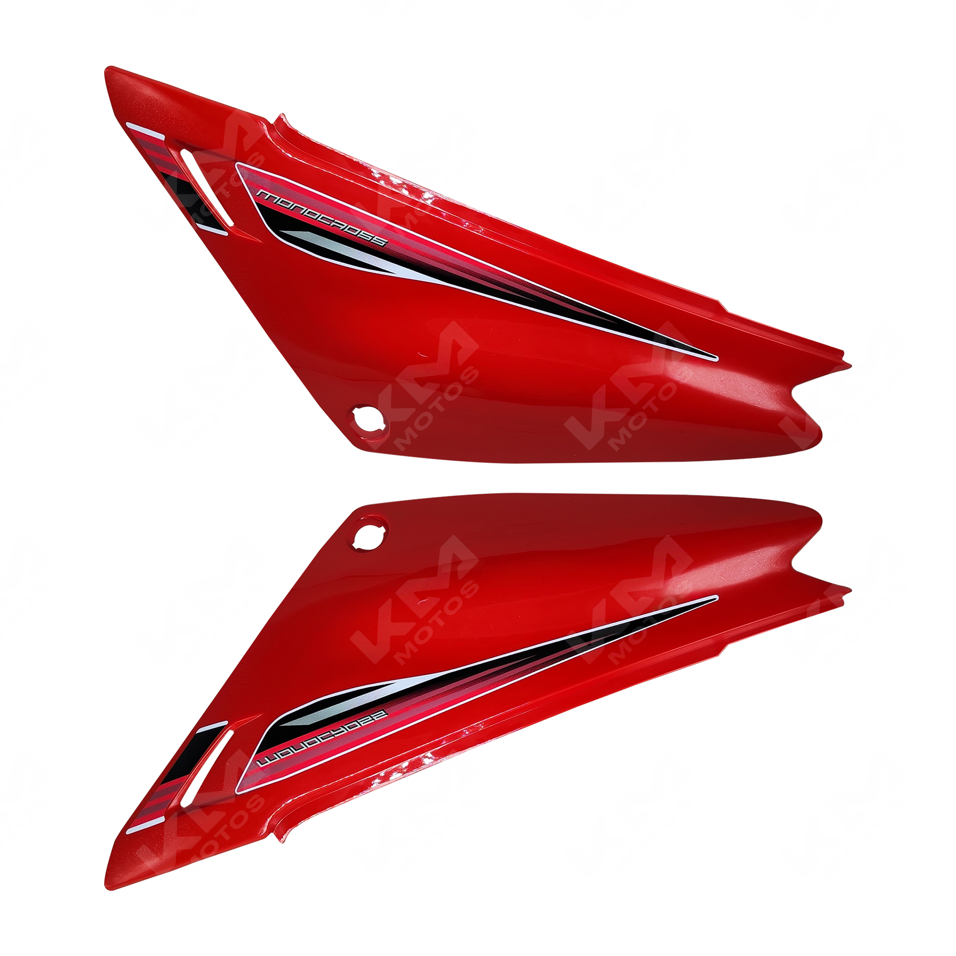 TAPADERAS LATERALES GXT200/KMF200 ROJO KMS - KMMOTOSHN