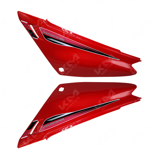 TAPADERAS LATERALES GXT200/KMF200 ROJO KMS - KMMOTOSHN