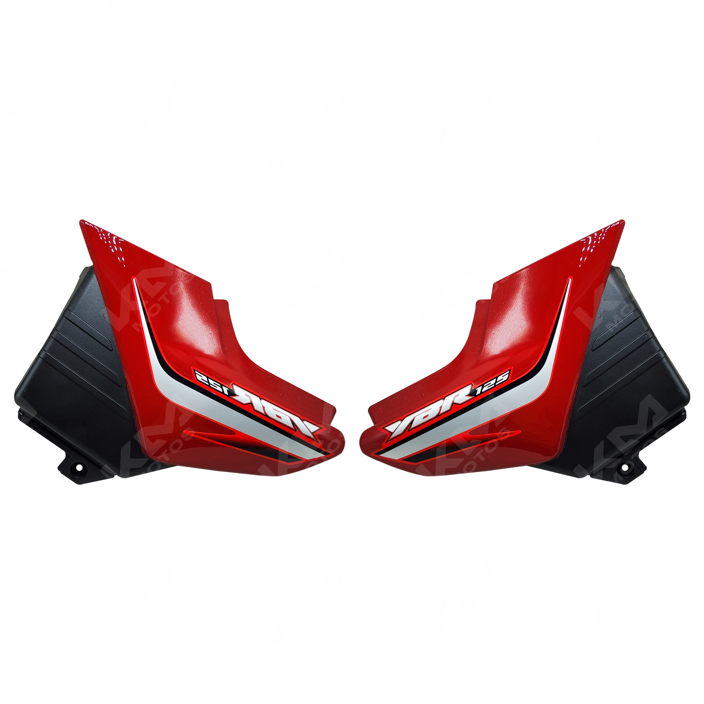 TAPADERAS LATERALES YBR125 -E/-ED/-G ROJO KMS - KMMOTOSHN