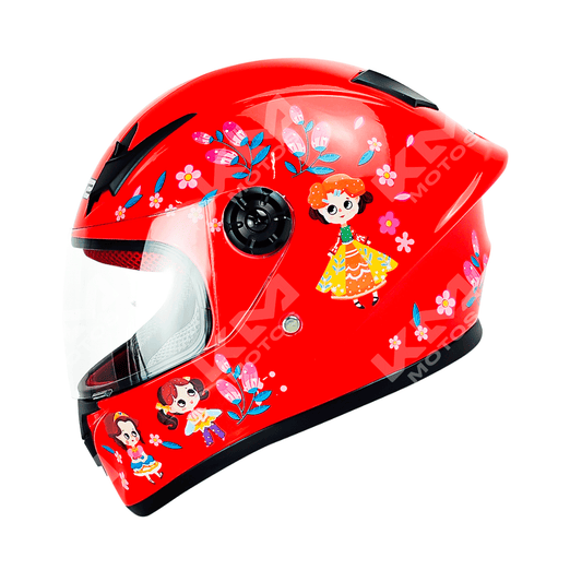 Casco Cerrado Para Niño BRT Plus Rojo WLT506 ABS HS2 "L" - KMMOTOSHN
