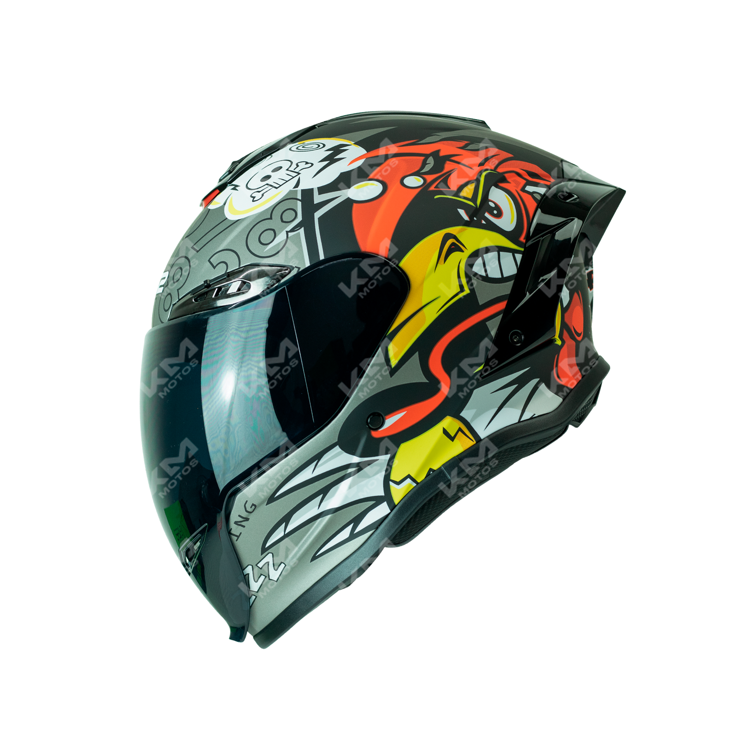 CASCO CERRADO NEGRO MATE LOONEY WLT109L DOT HS2 KMS V.N. "M"