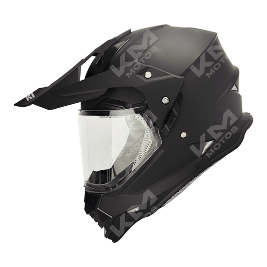 Casco Cross Negro Mate Solid LS02 DOT Mas Visera WLT129 HS2 "M" - KMMOTOSHN