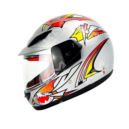 Casco Cerrado Para Niño BRT Gris WLT501 ABS HS2 "L" - KMMOTOSHN