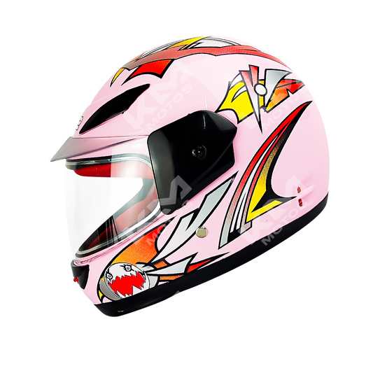 Casco Cerrado Para Niño BRT Rosado WLT501 ABS HS2 "XL" - KMMOTOSHN