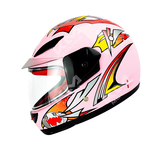 Casco Cerrado Para Niño BRT Rosado WLT501 ABS HS2 "L" - KMMOTOSHN