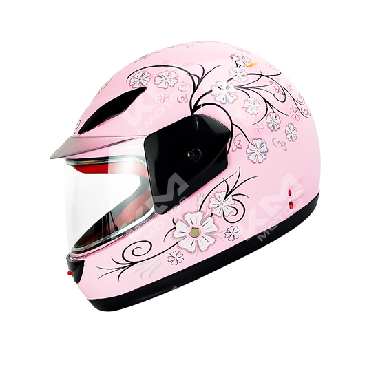 Casco Cerrado Para Niño BRT Rosado FLOR WLT501 ABS HS2 "L" - KMMOTOSHN