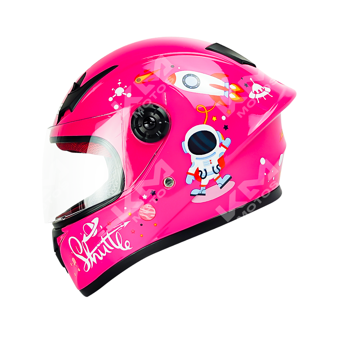Casco Cerrado Para Niño BRT Plus Rosado WLT506 ABS HS2 "L" - KMMOTOSHN