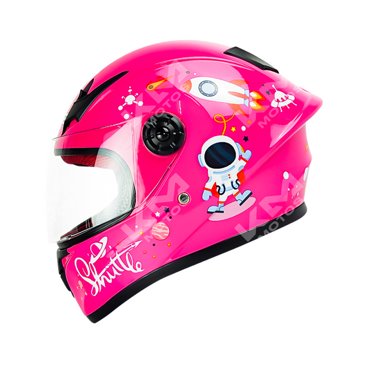 Casco Cerrado Para Niño BRT Plus Rosado WLT506 ABS HS2 "L" - KMMOTOSHN