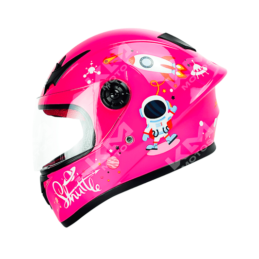 Casco Cerrado Para Niño BRT Plus Rosado WLT506 ABS HS2 "L" - KMMOTOSHN