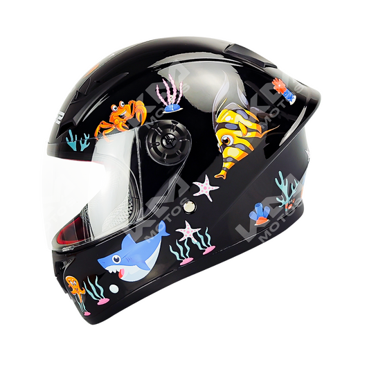 Casco Cerrado Para Niño BRT Plus Negro WLT506 ABS HS2 "L" - KMMOTOSHN