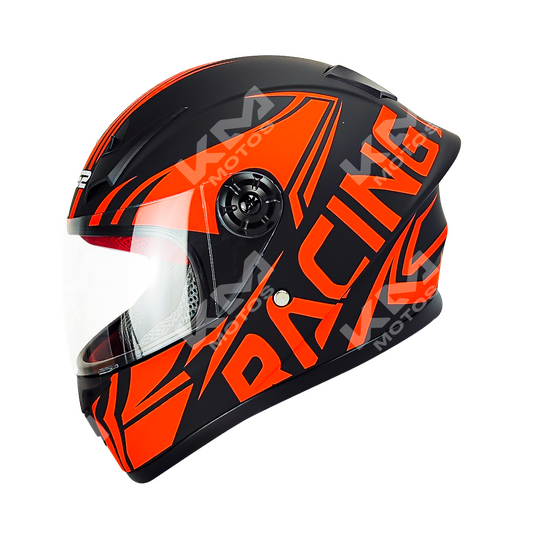 Casco Cerrado Para Niño BRT Plus Negro/Anarangado WLT506 ABS HS2 "M" - KMMOTOSHN